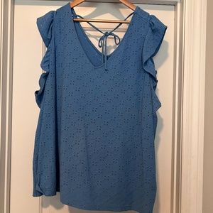 Blue Eyelit Top